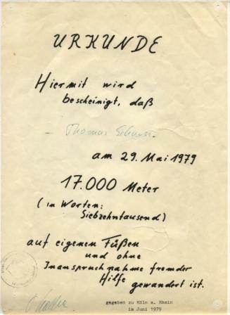 Als Belohnung die Urkunde Als Belohnung die Urkunde